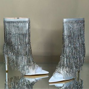 PRICE DROP!!Azalea Wang Shoes;white satin; Style: Convict